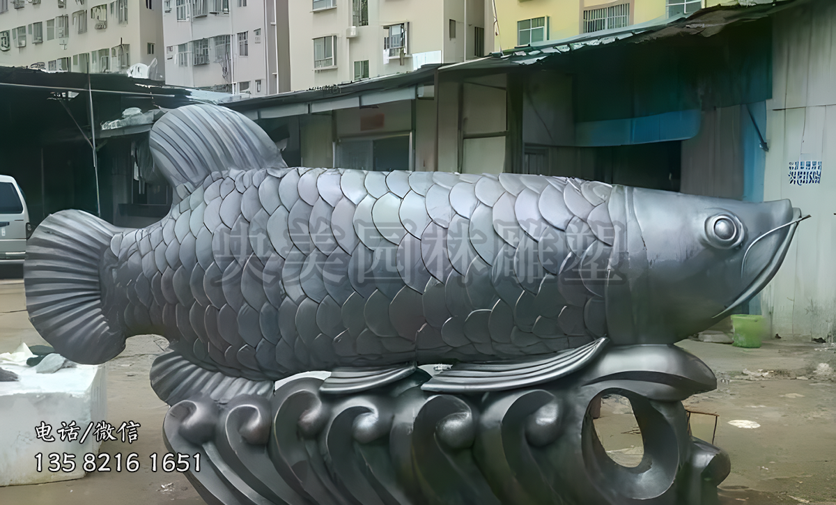 鑄銅龍魚景觀雕塑