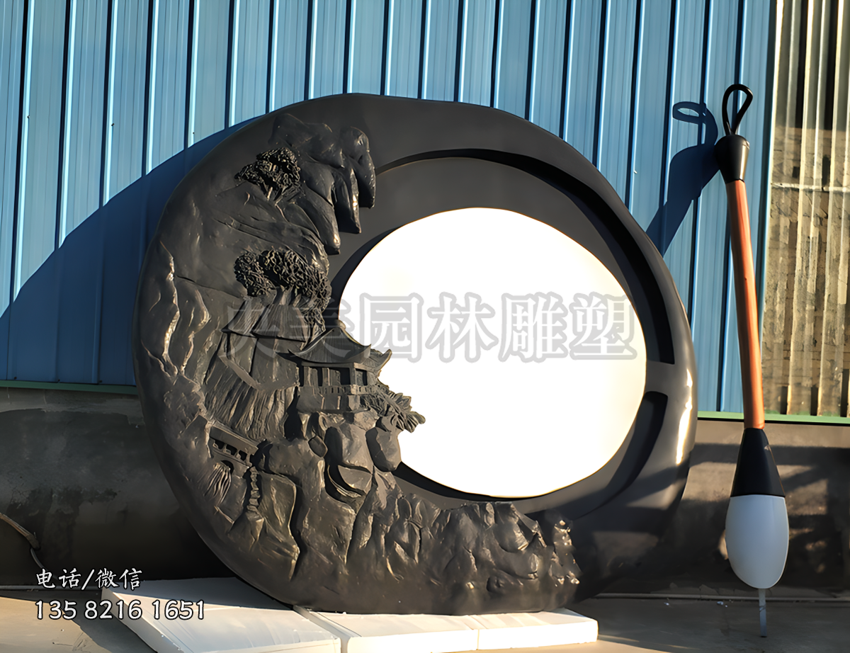 玻璃鋼仿真毛筆、硯臺(tái)雕塑