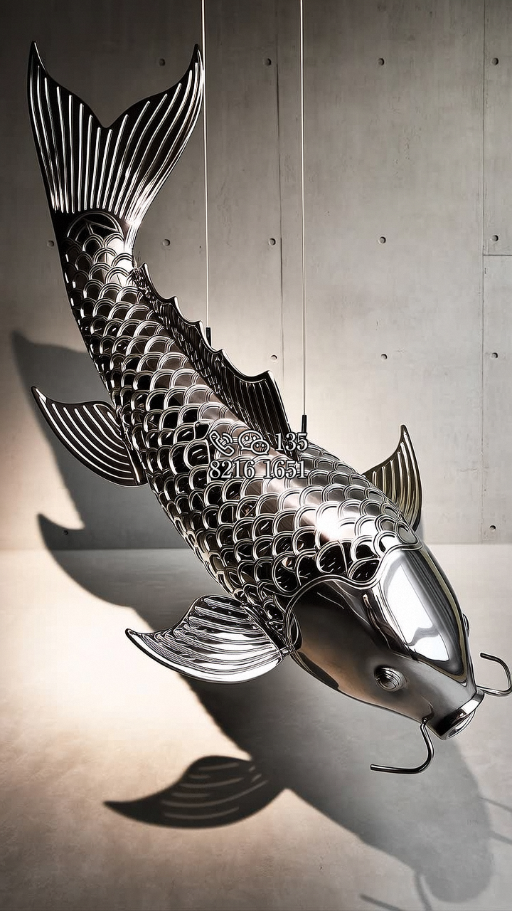 ~鯉魚不銹鋼雕塑