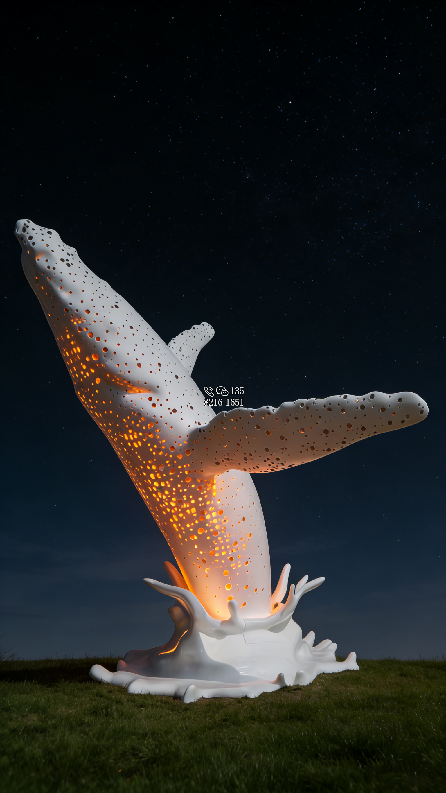 ~鯨魚不銹鋼雕塑